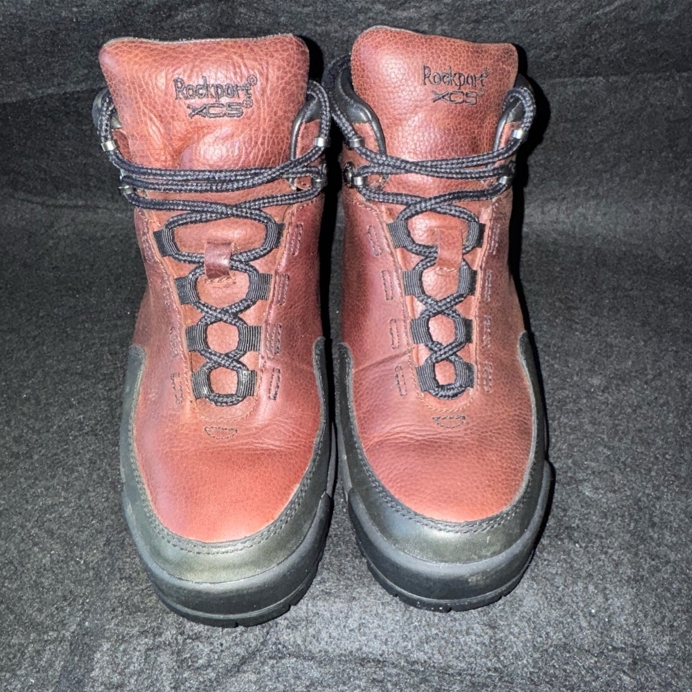 Rockport XCS Brown Black Leather Hiking Boots WIV81M Womens 6 Outdoor Gorpcore
